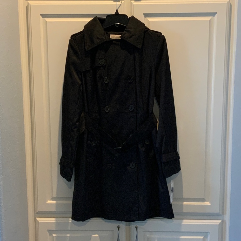 MICHAEL Michael Kors Classic Black Trench Coat